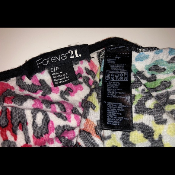 Forever 21 Multicolor Leopard Cat Print Blouse – Soft, Size S/P - Picture 6 of 7